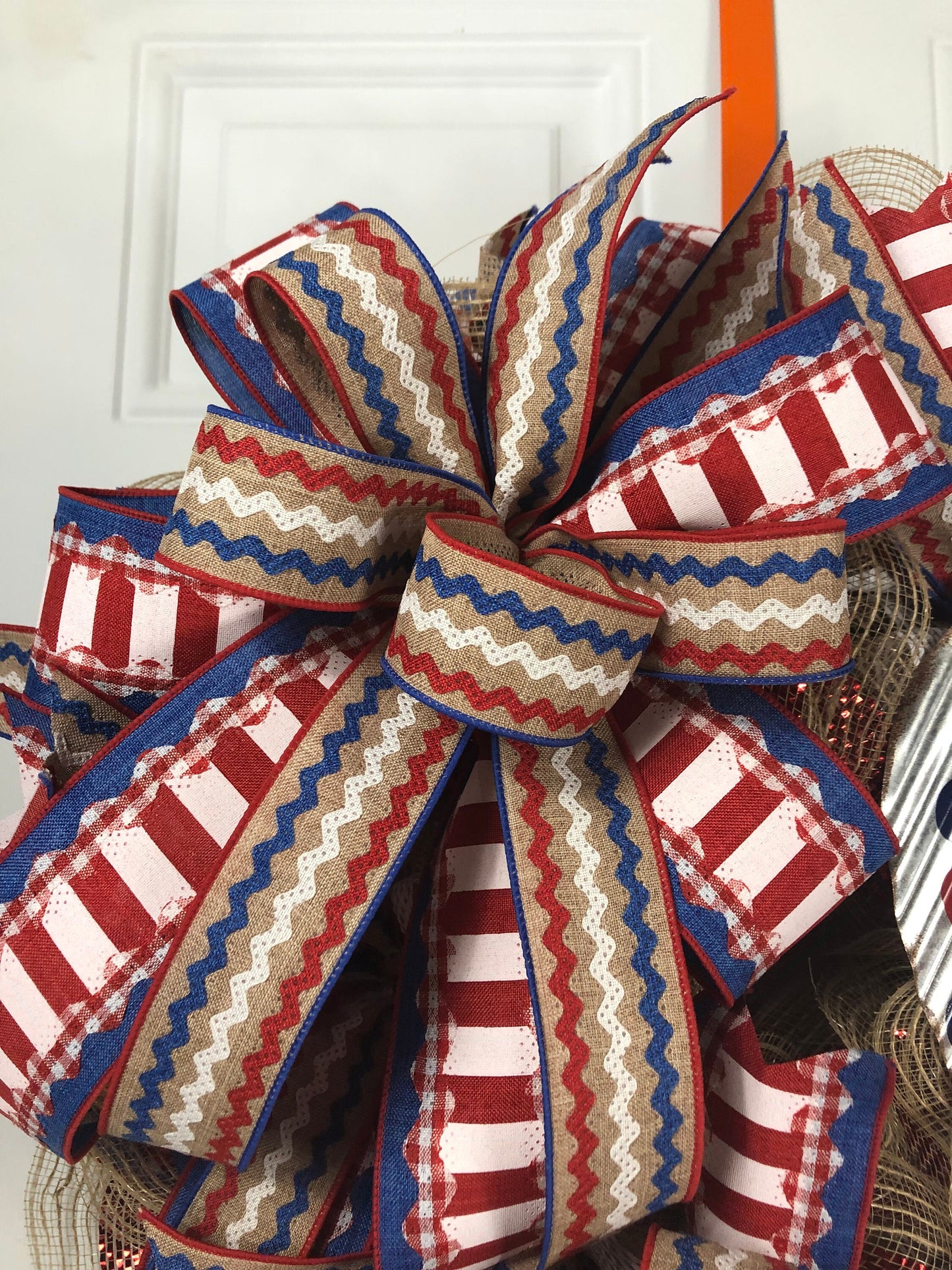 Thin wreath ,Land that we love, Fourth ofJuly wreath holiday decor, front door decor , best Fourth of July wreath, Independence Day decor
