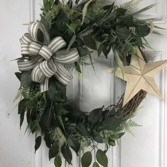 Ready to ship, Farmhouse wreath, everyday wreath, front door decor, best rustic wreath, summer wreath, spring wreath, front porch decor