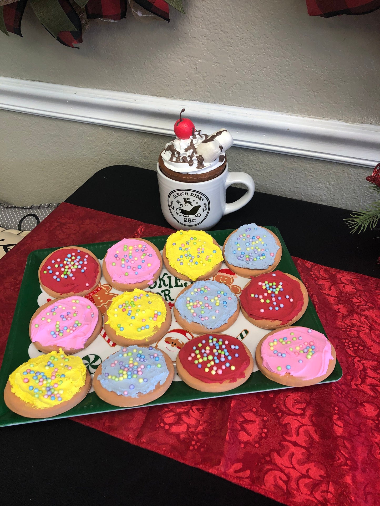Fake bake sugar cookies, faux cookies, clay cookies