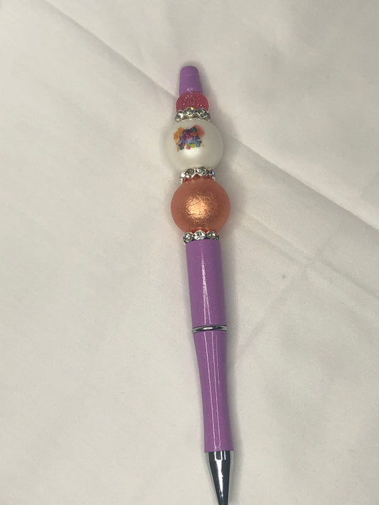 Fall truck beaded pen