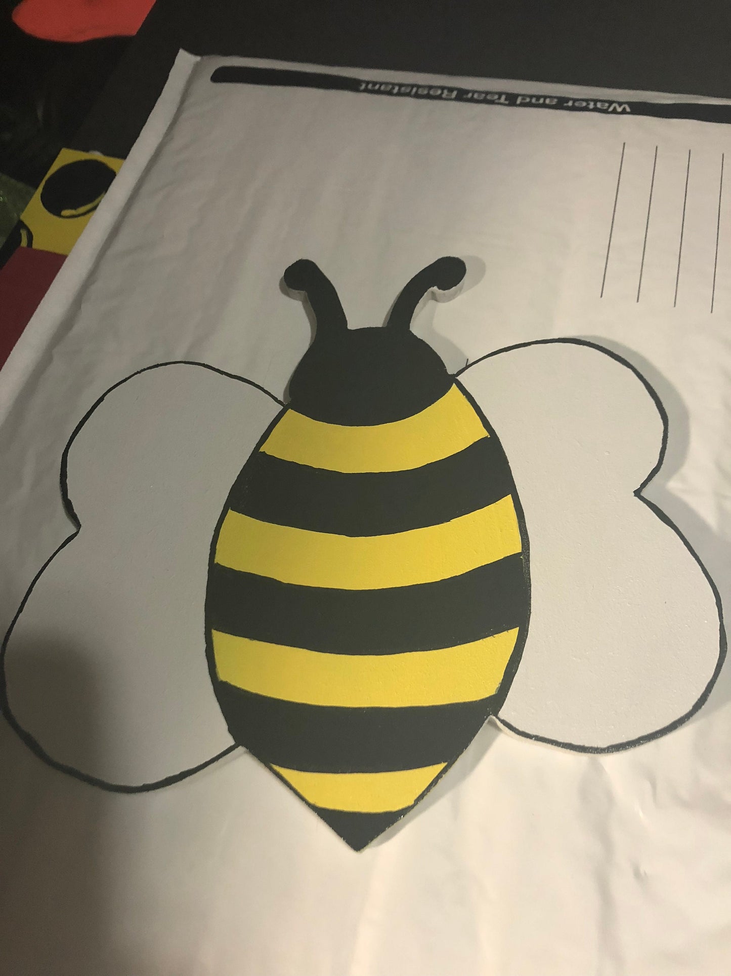 Bee attachment, wood sign, hand painted bee, hand painted bee sign, wood bee sign, wood bee attachment,
