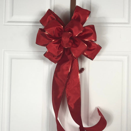 Red ribbon, red bow, support bow, health care support, prayer bow