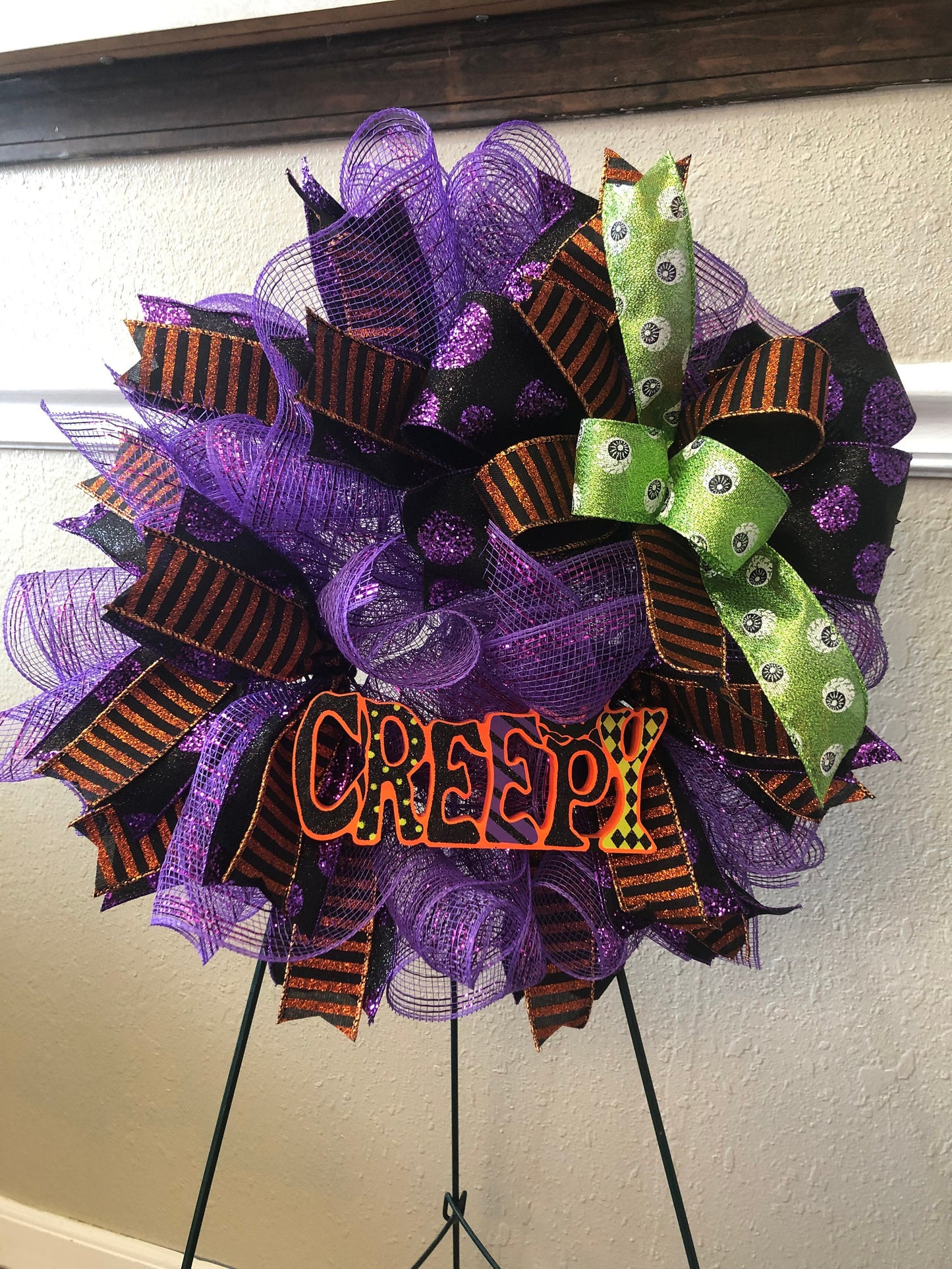 Halloween wreath, spooky wreath,Fall wreath, pixie wreath, small wreath, harvest decor, porch decor, front door decor, autumn wreath