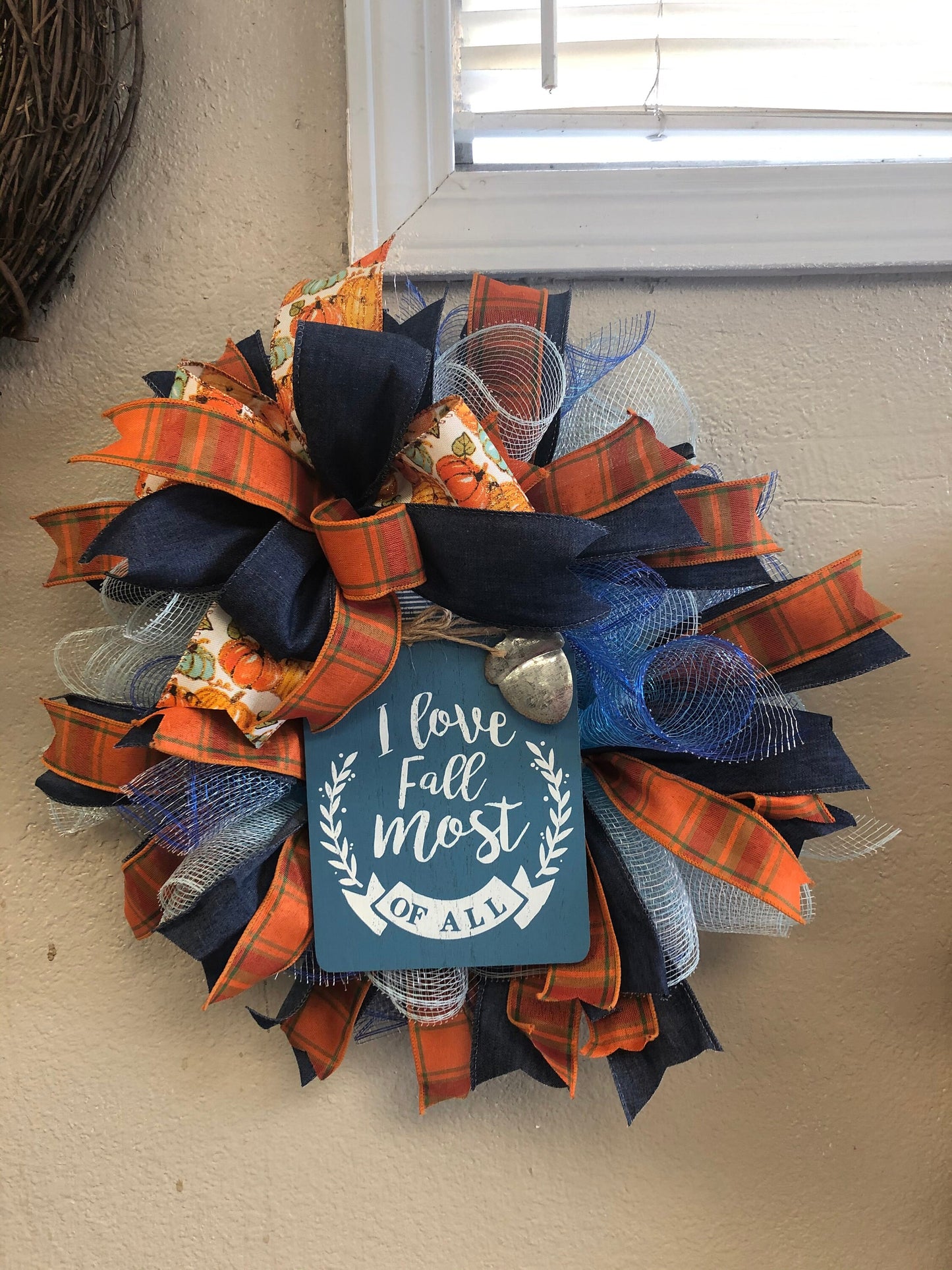 Fall wreath, pixie wreath, small wreath, harvest decor, porch decor, front door decor, autumn wreath