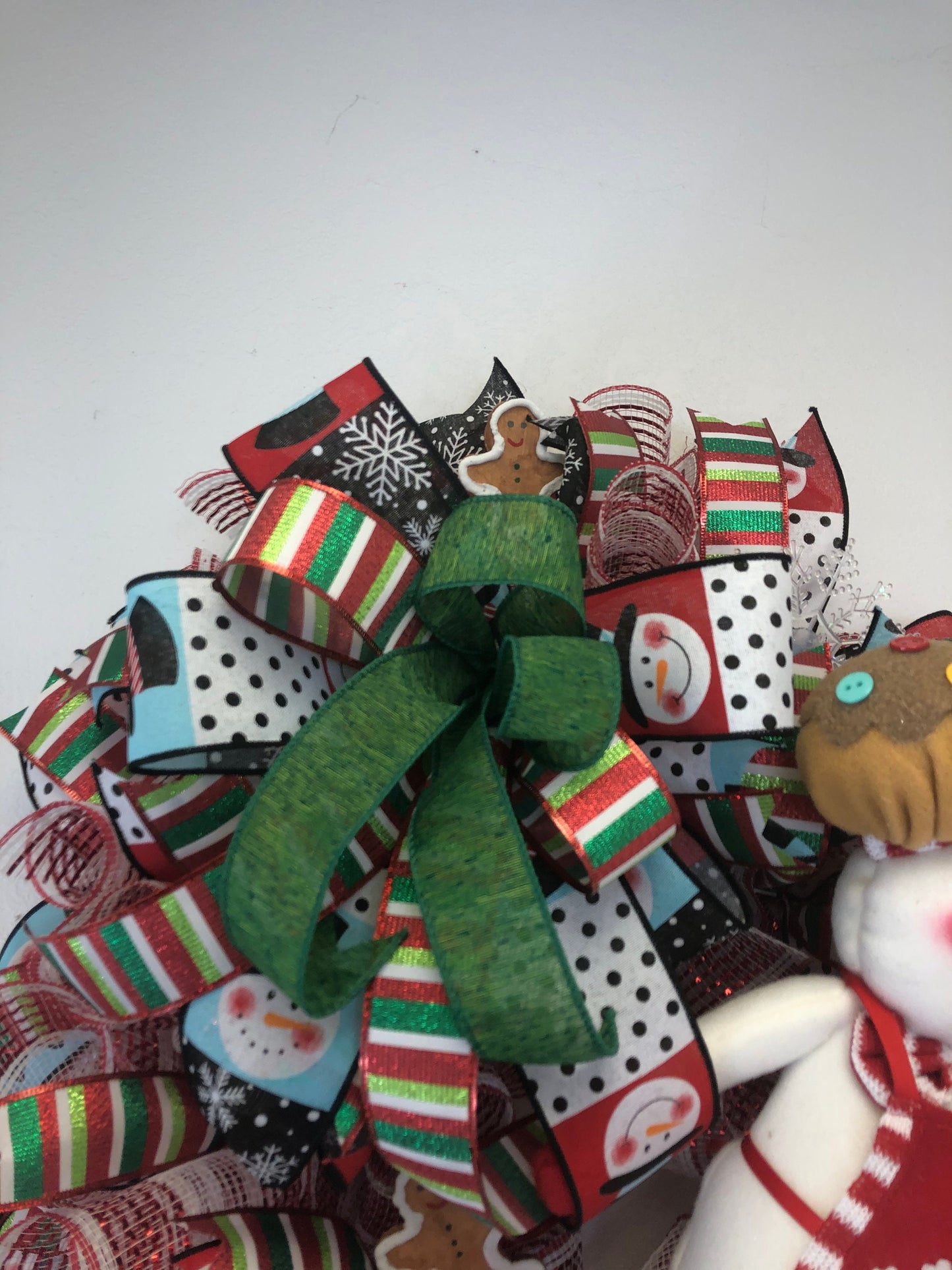 Christmas wreath, snowman wreath, gingerbread wreath, Christmas decor, front door wreath, porch decor,
