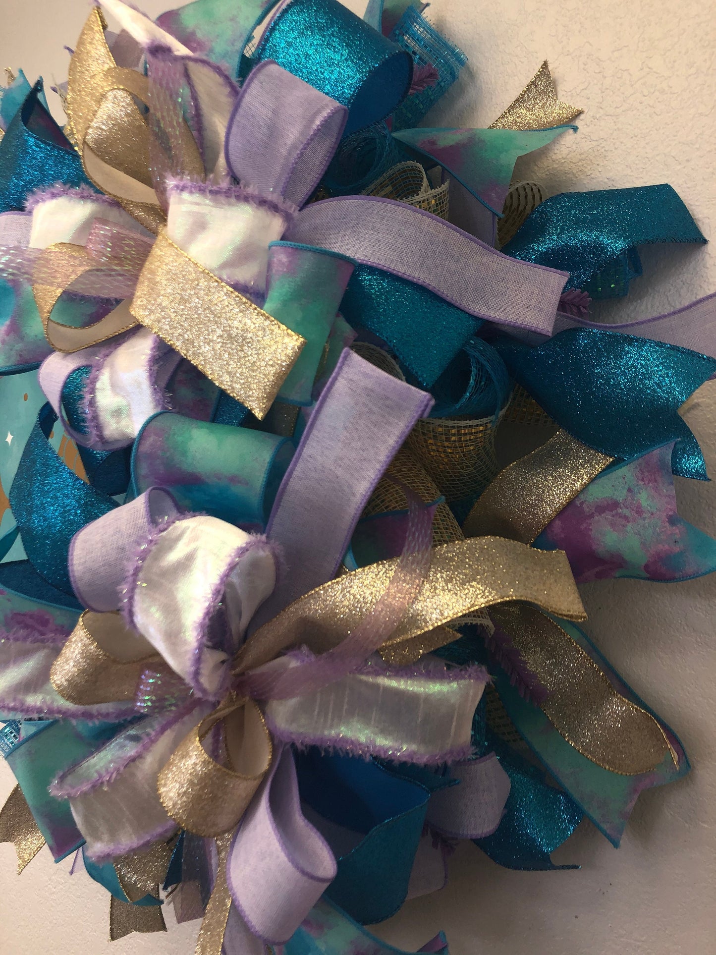 Mermaid wreath, beach wreath, nautical, porch decor, front door wreath, little girls room decor