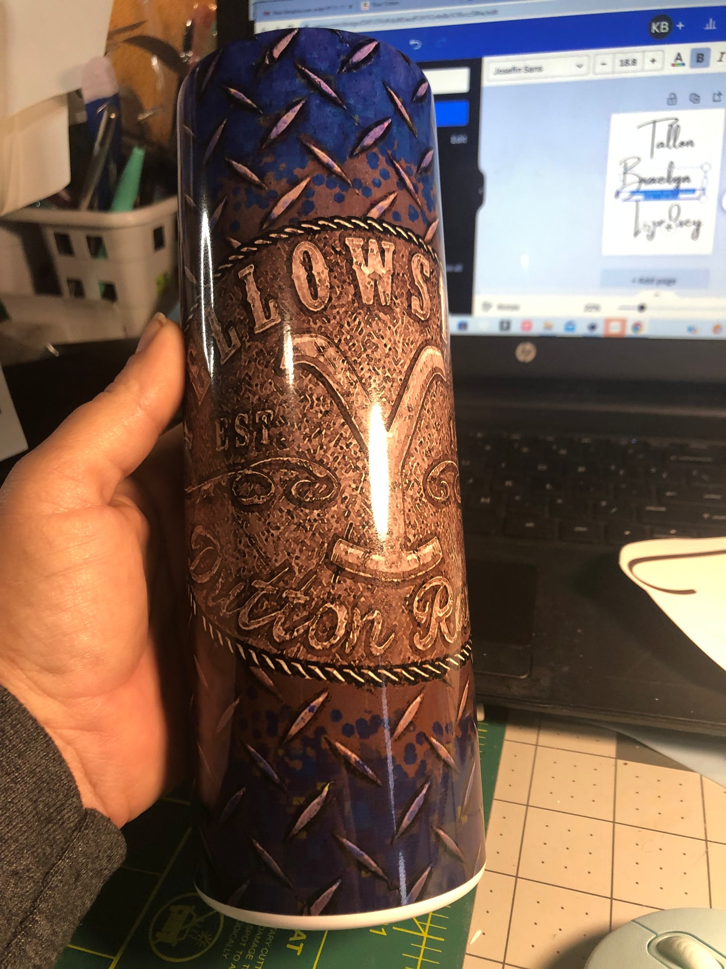 “Y” 20 ounce stainless steel tumbler