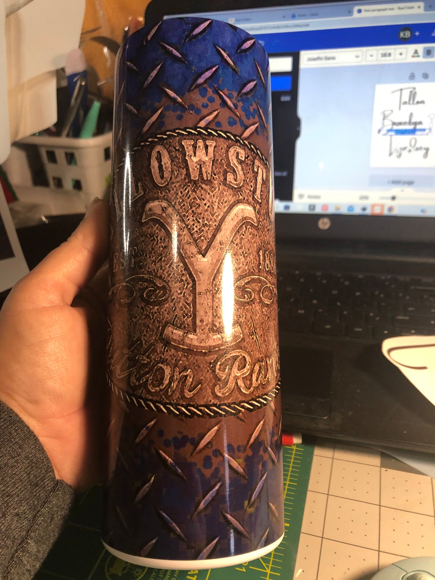 “Y” 20 ounce stainless steel tumbler